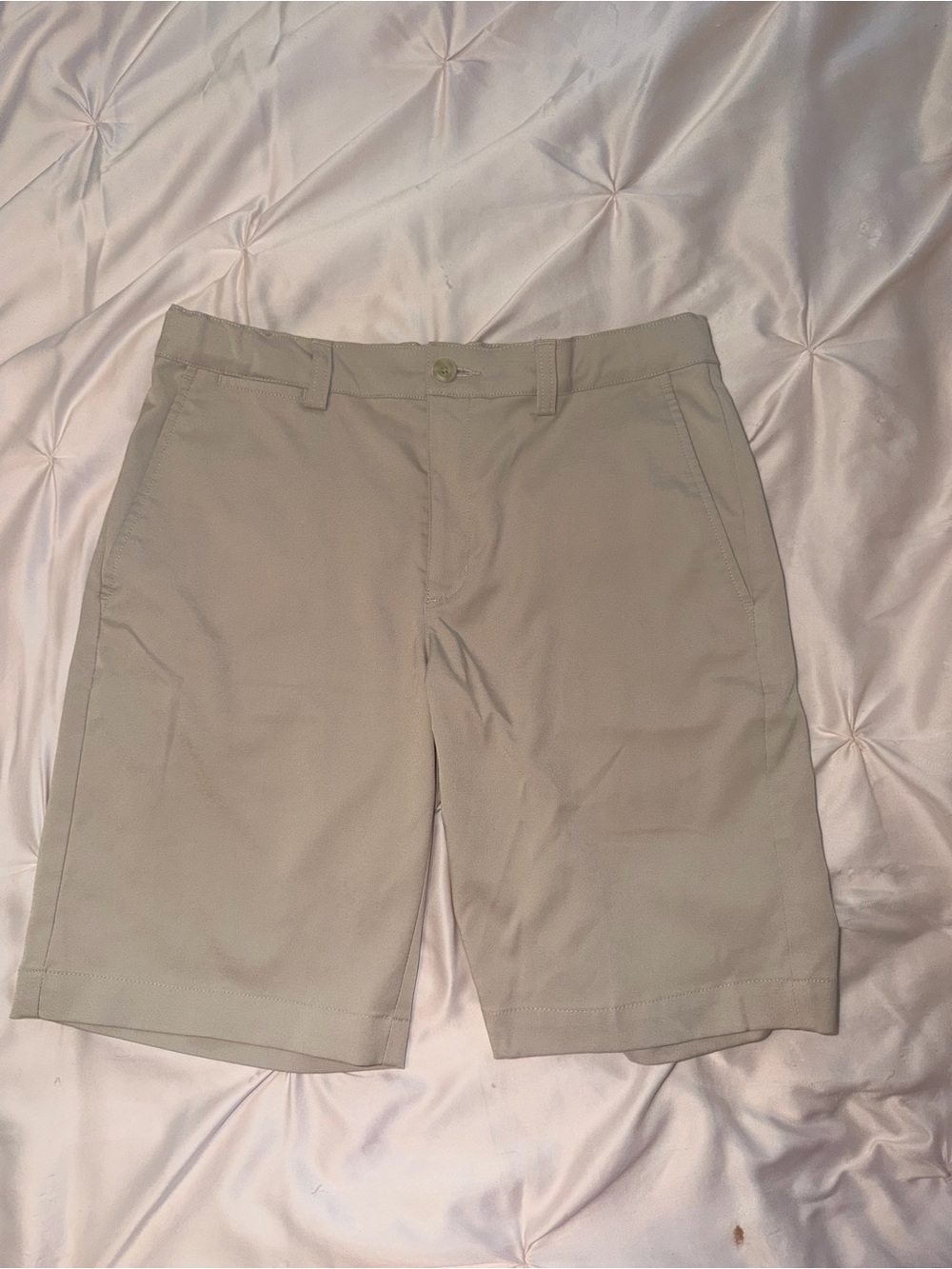 PGA Tour Tan Flat-Front Kids Shorts
